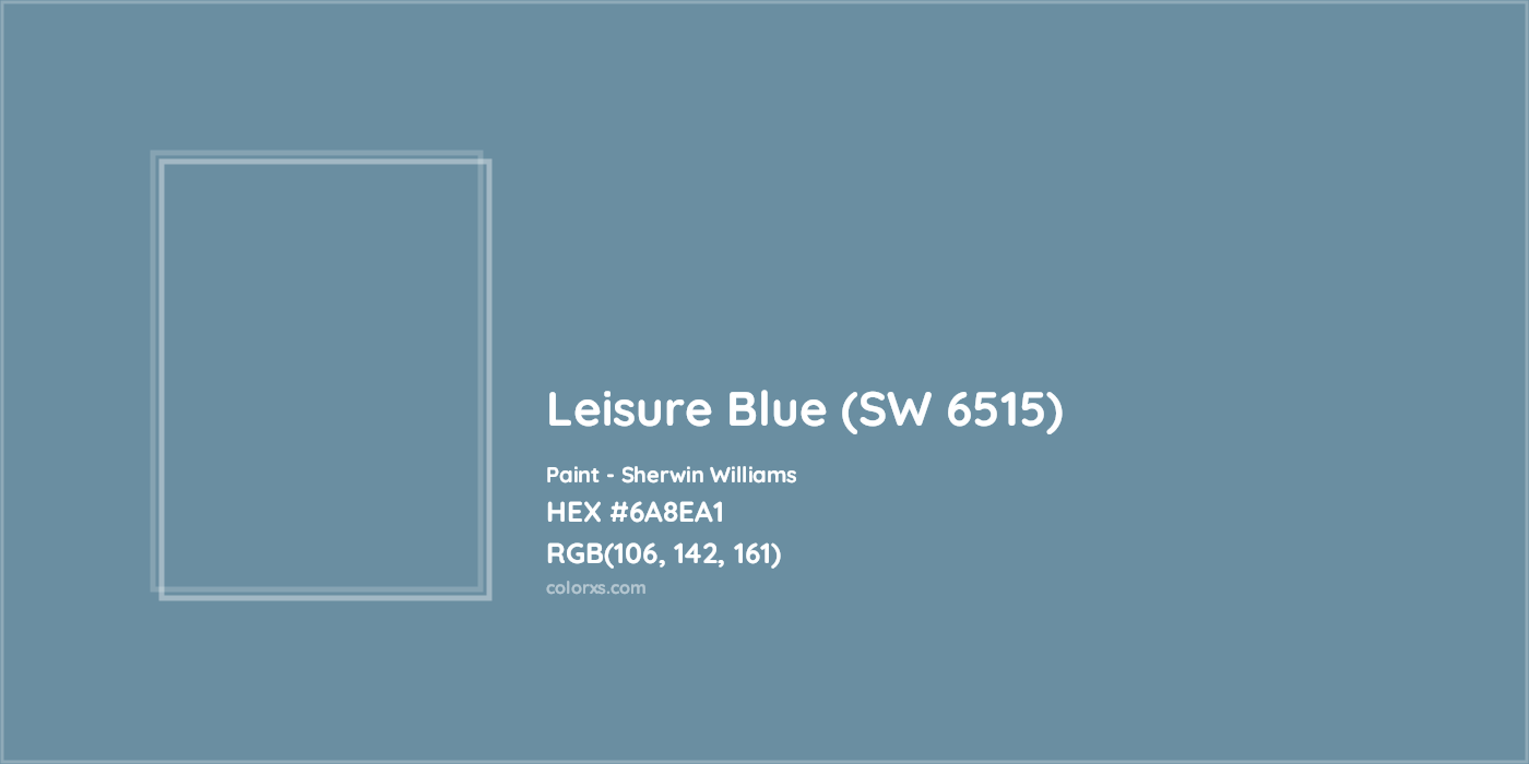 HEX #6A8EA1 Leisure Blue (SW 6515) Paint Sherwin Williams - Color Code