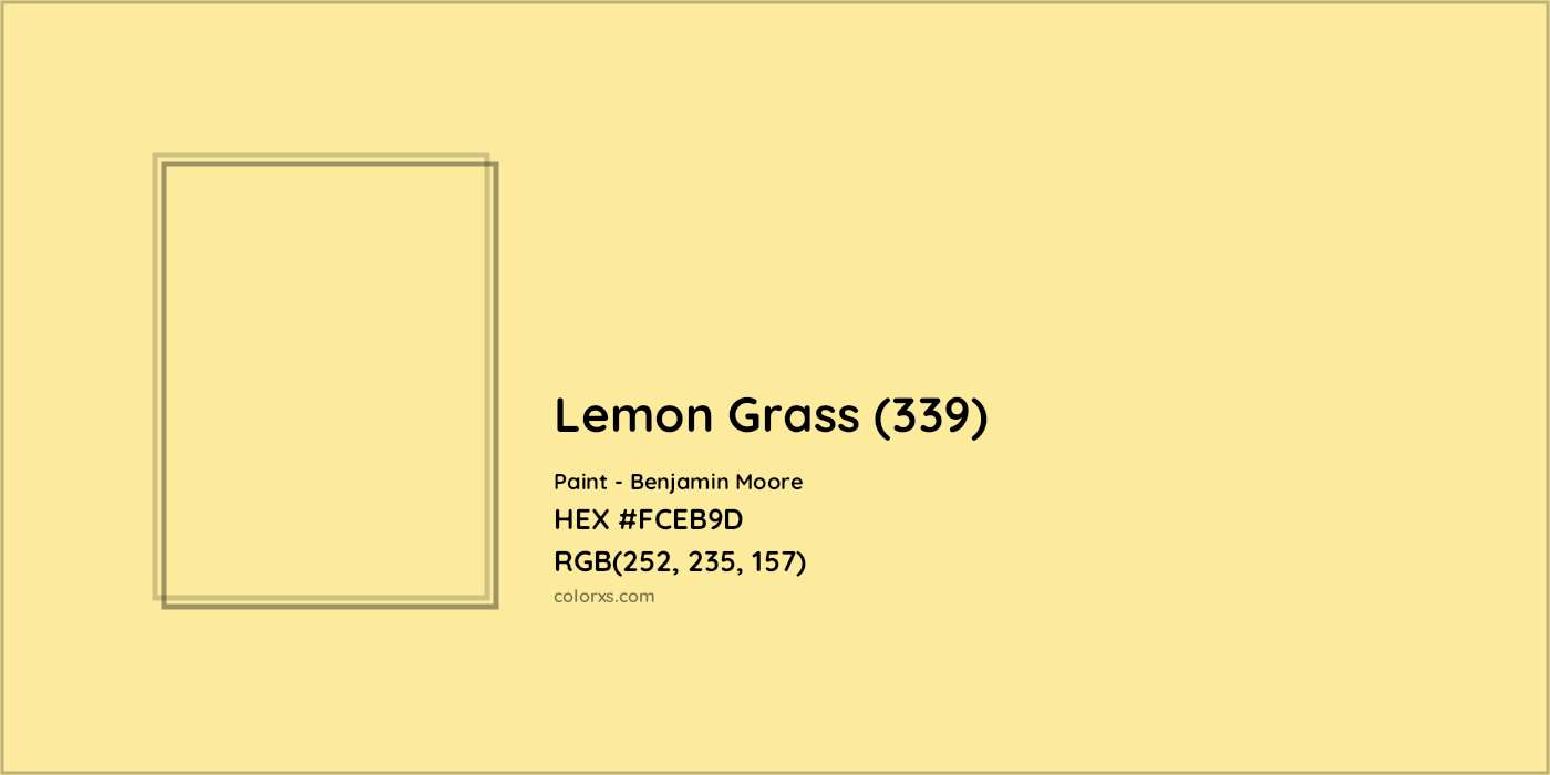 HEX #FCEB9D Lemon Grass (339) Paint Benjamin Moore - Color Code