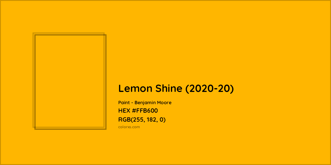 HEX #FFB600 Lemon Shine (2020-20) Paint Benjamin Moore - Color Code