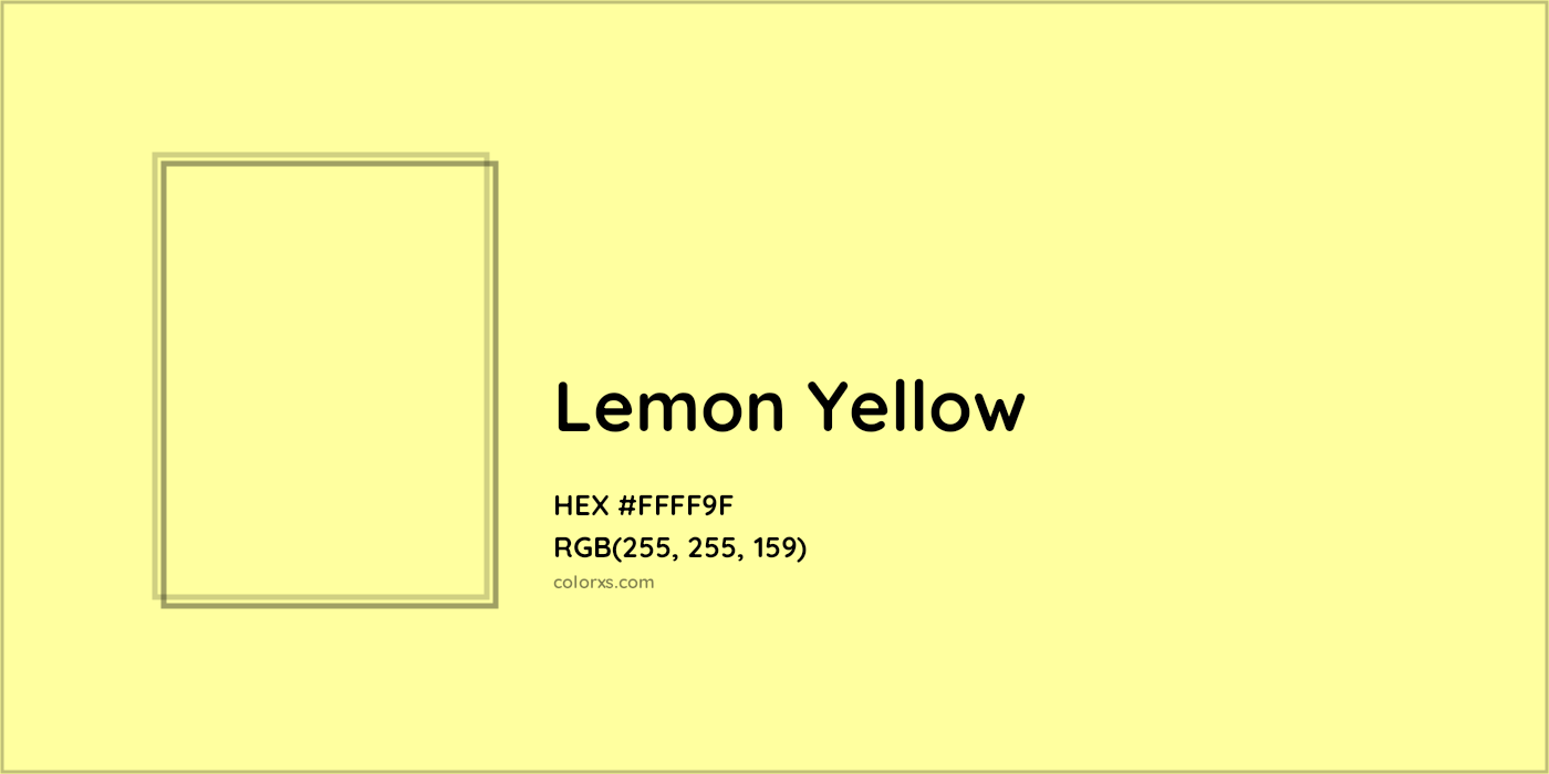 HEX #FFFF9F Lemon Yellow Color Crayola Crayons - Color Code