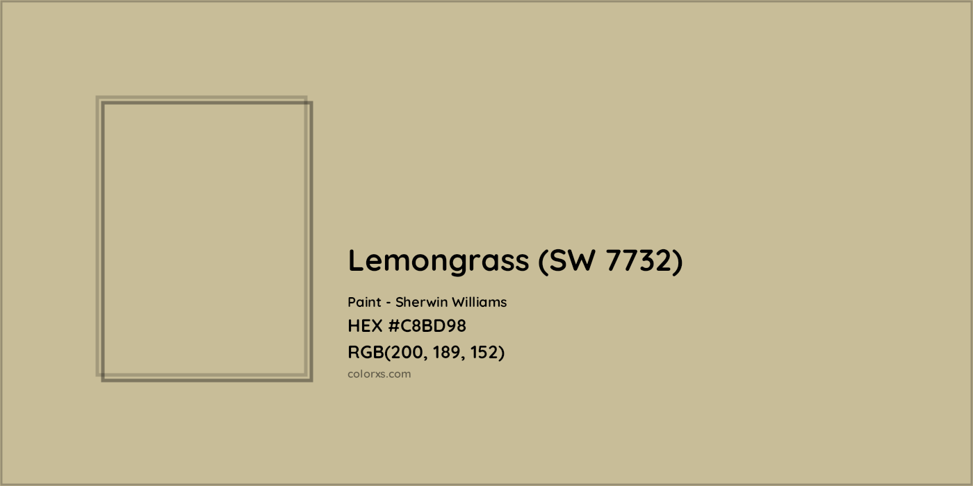 HEX #C8BD98 Lemongrass (SW 7732) Paint Sherwin Williams - Color Code