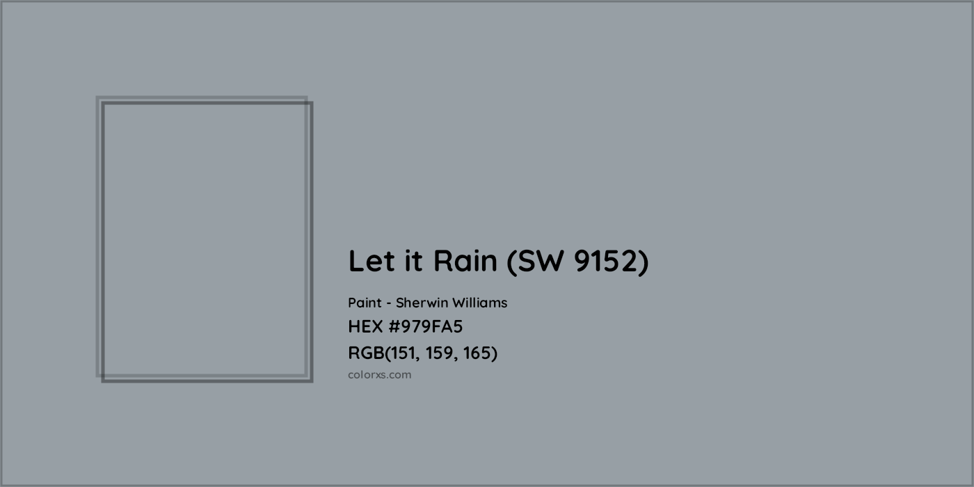 HEX #979FA5 Let it Rain (SW 9152) Paint Sherwin Williams - Color Code