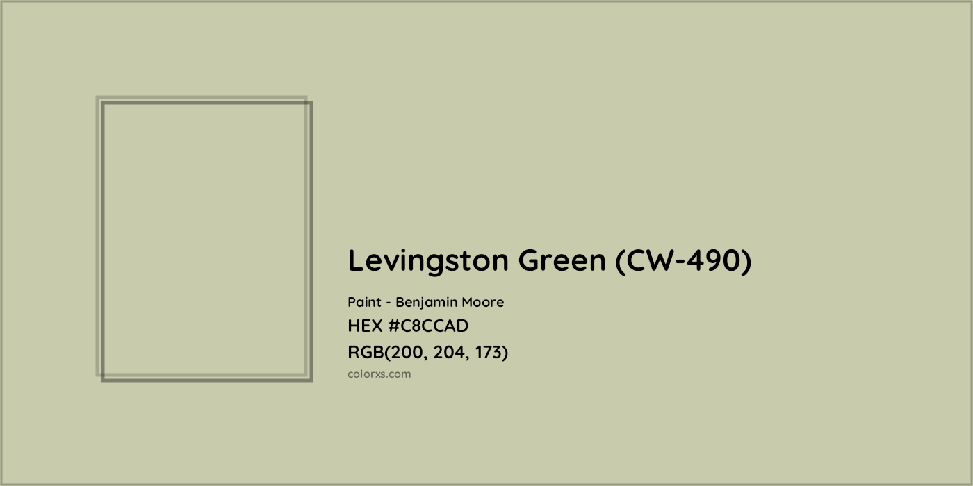 HEX #C8CCAD Levingston Green (CW-490) Paint Benjamin Moore - Color Code