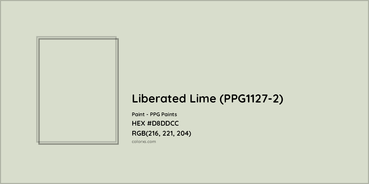 HEX #D8DDCC Liberated Lime (PPG1127-2) Paint PPG Paints - Color Code