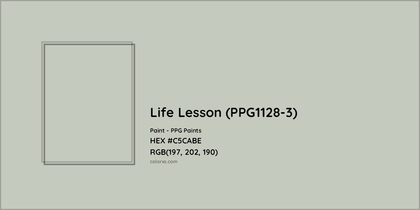 HEX #C5CABE Life Lesson (PPG1128-3) Paint PPG Paints - Color Code