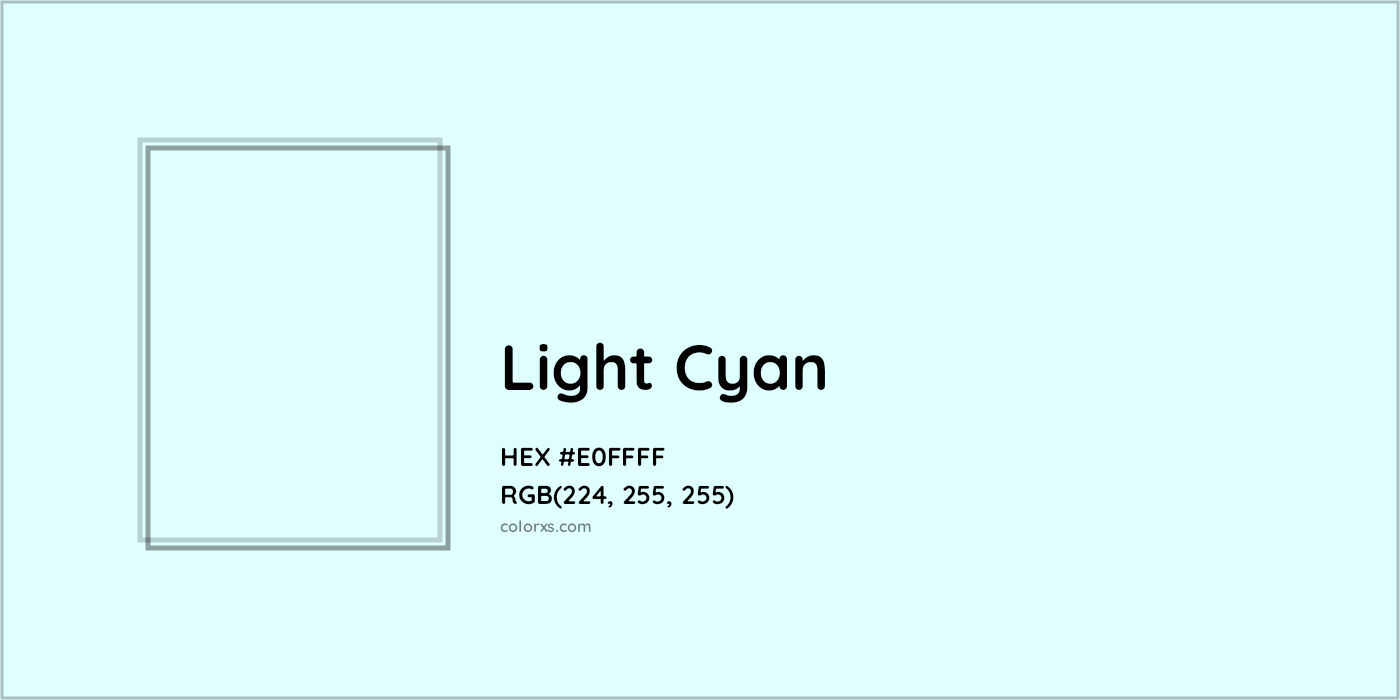 HEX #E0FFFF Light cyan Color - Color Code