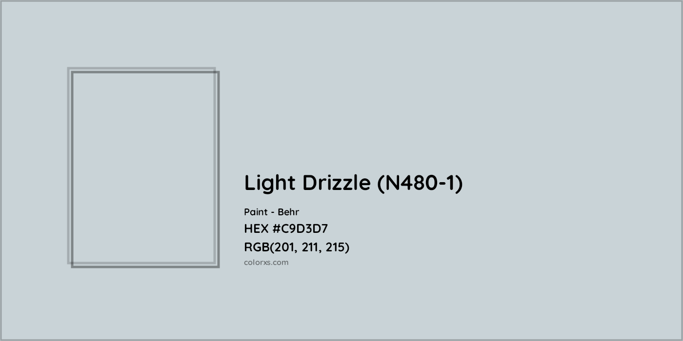 HEX #C9D3D7 Light Drizzle (N480-1) Paint Behr - Color Code