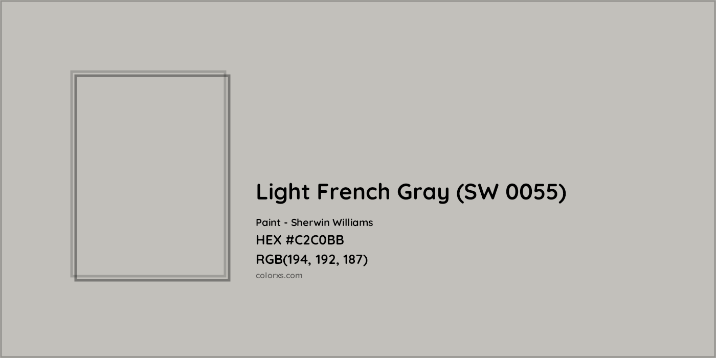 HEX #C2C0BB Light French Gray (SW 0055) Paint Sherwin Williams - Color Code