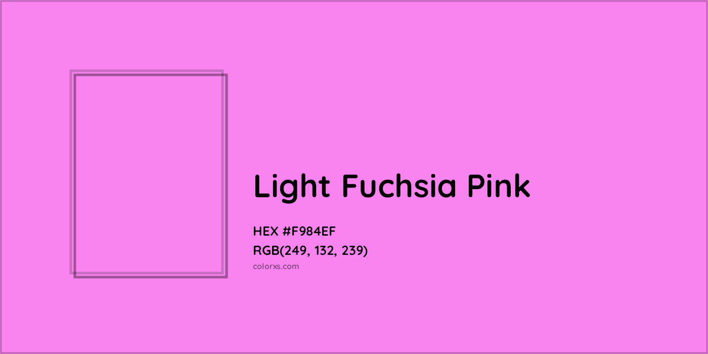 HEX #F984EF Light fuchsia pink Color - Color Code