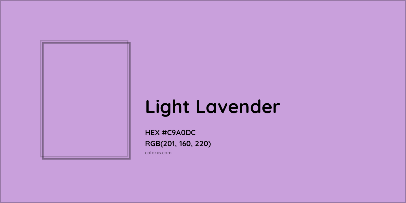 HEX #C9A0DC Light Lavender Color - Color Code
