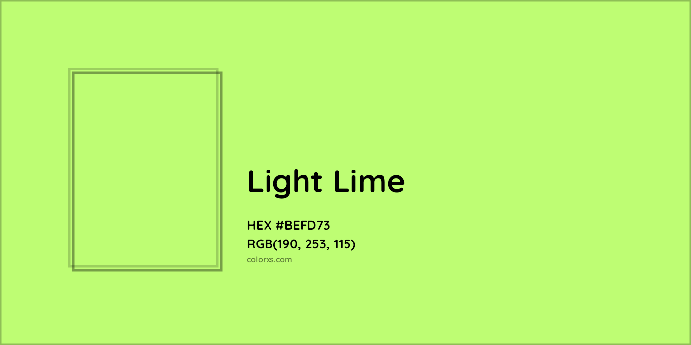 HEX #BEFD73 Light Lime Color - Color Code