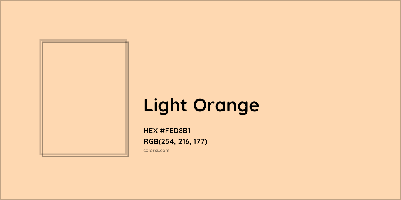 HEX #FED8B1 Light Orange Color - Color Code