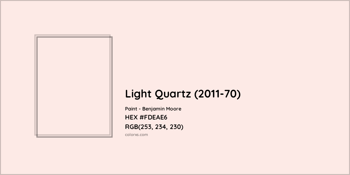 HEX #FDEAE6 Light Quartz (2011-70) Paint Benjamin Moore - Color Code