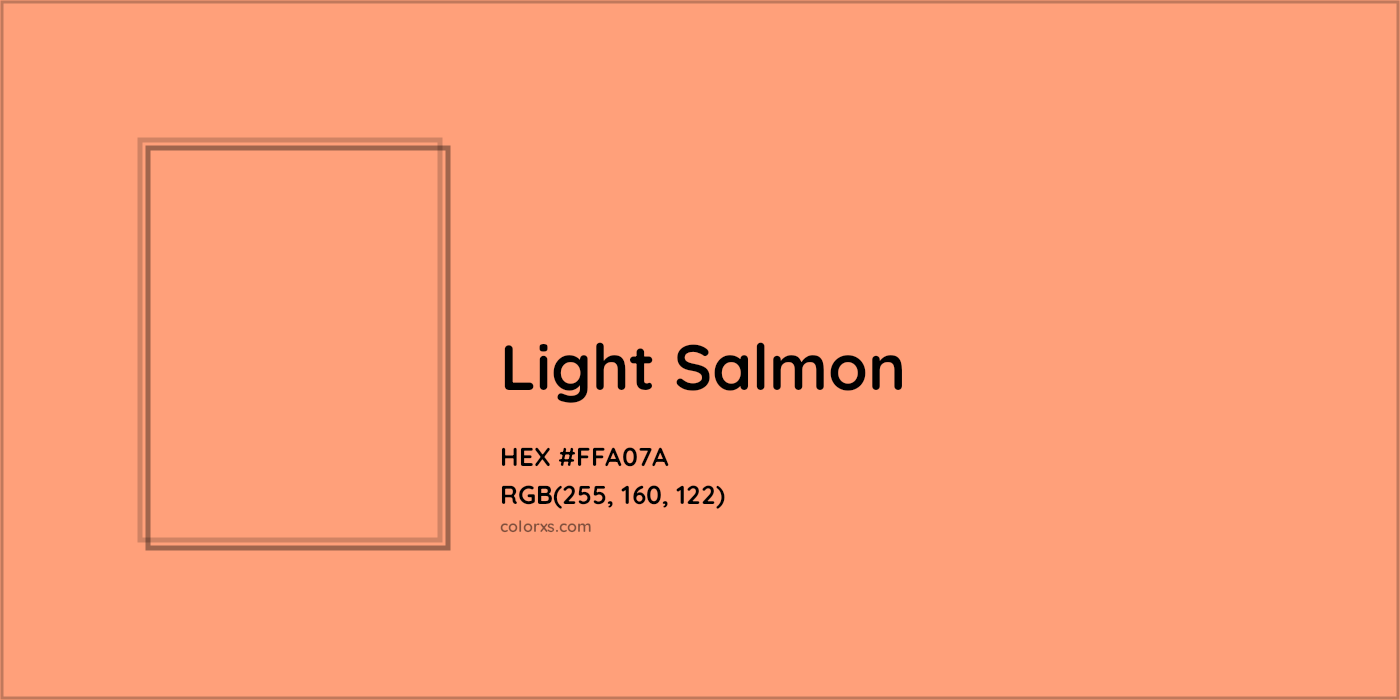 HEX #FFA07A Light Salmon Color - Color Code