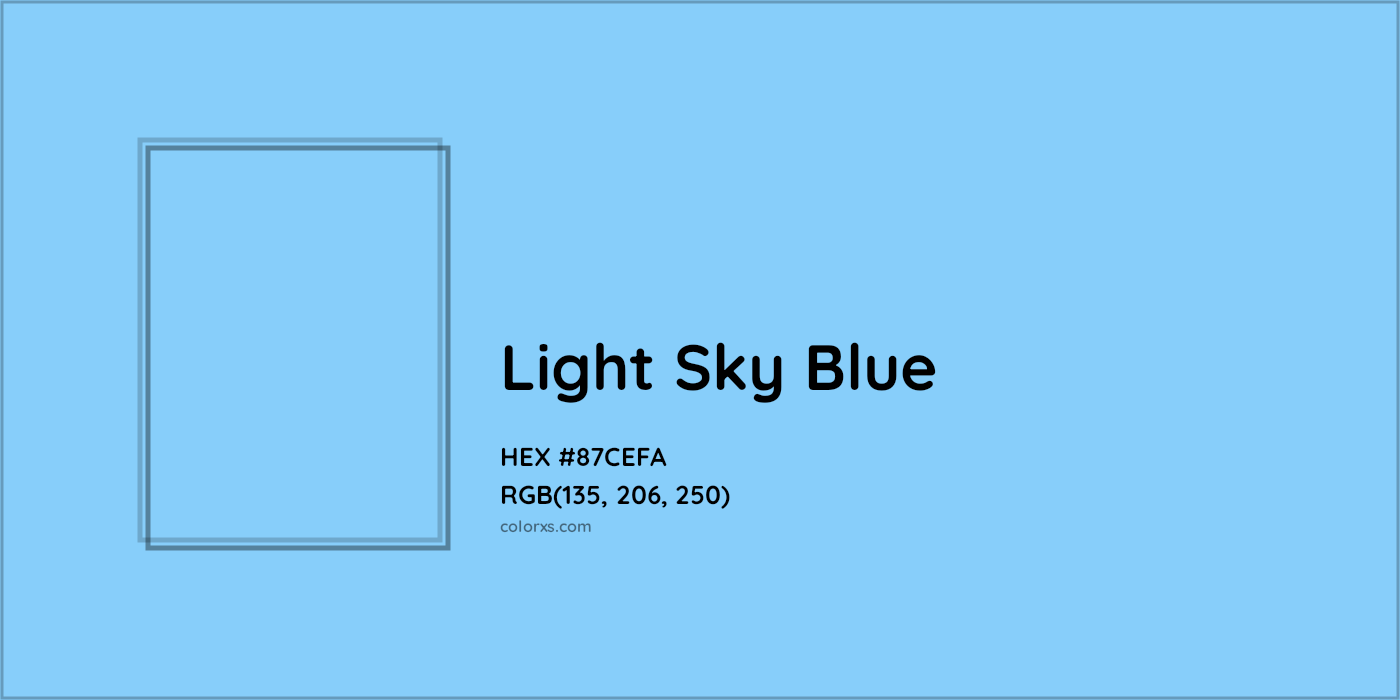 HEX #87CEFA Light sky blue Color - Color Code