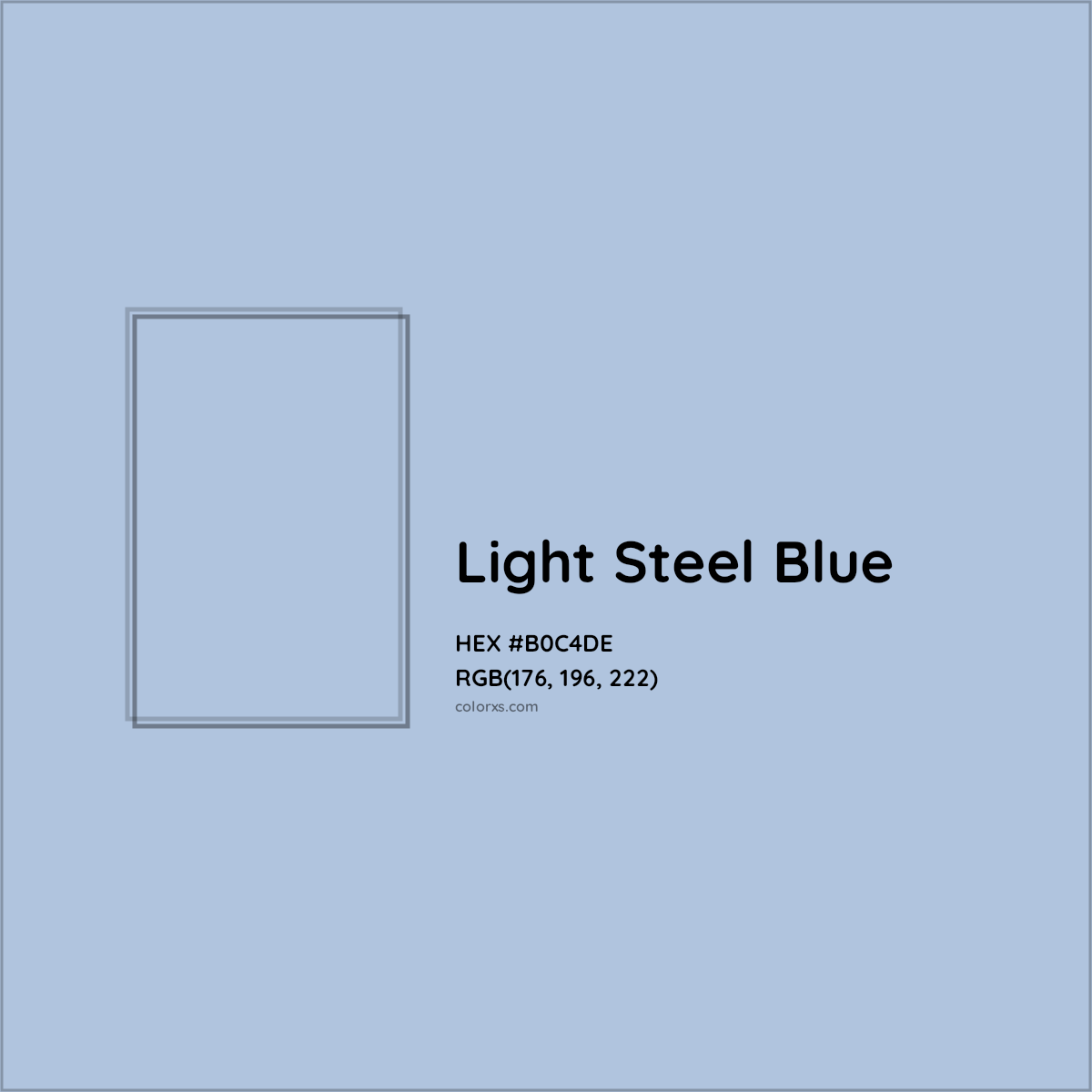 HEX #B0C4DE Light Steel Blue Color - Color Code
