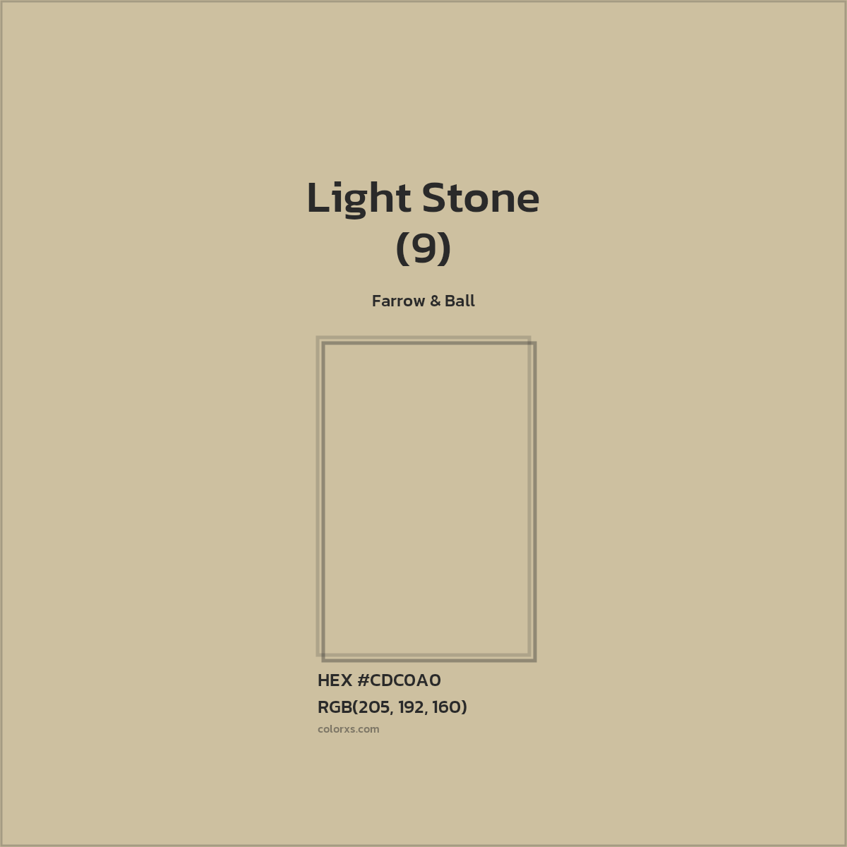 HEX #CDC0A0 Light Stone (9) Paint Farrow & Ball - Color Code
