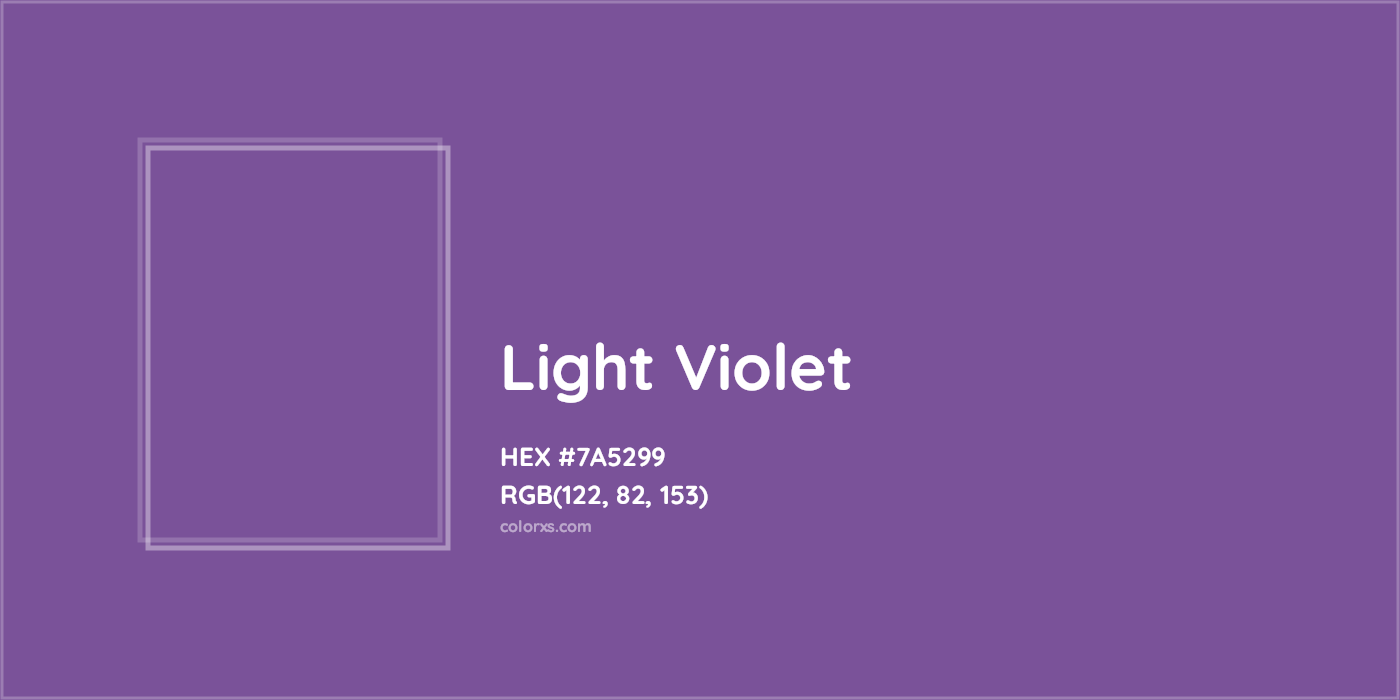 HEX #7A5299 Light Violet Color - Color Code