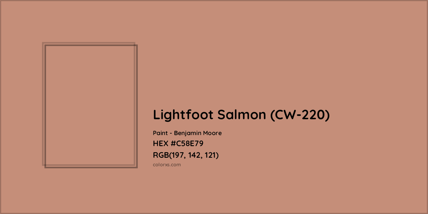 HEX #C58E79 Lightfoot Salmon (CW-220) Paint Benjamin Moore - Color Code