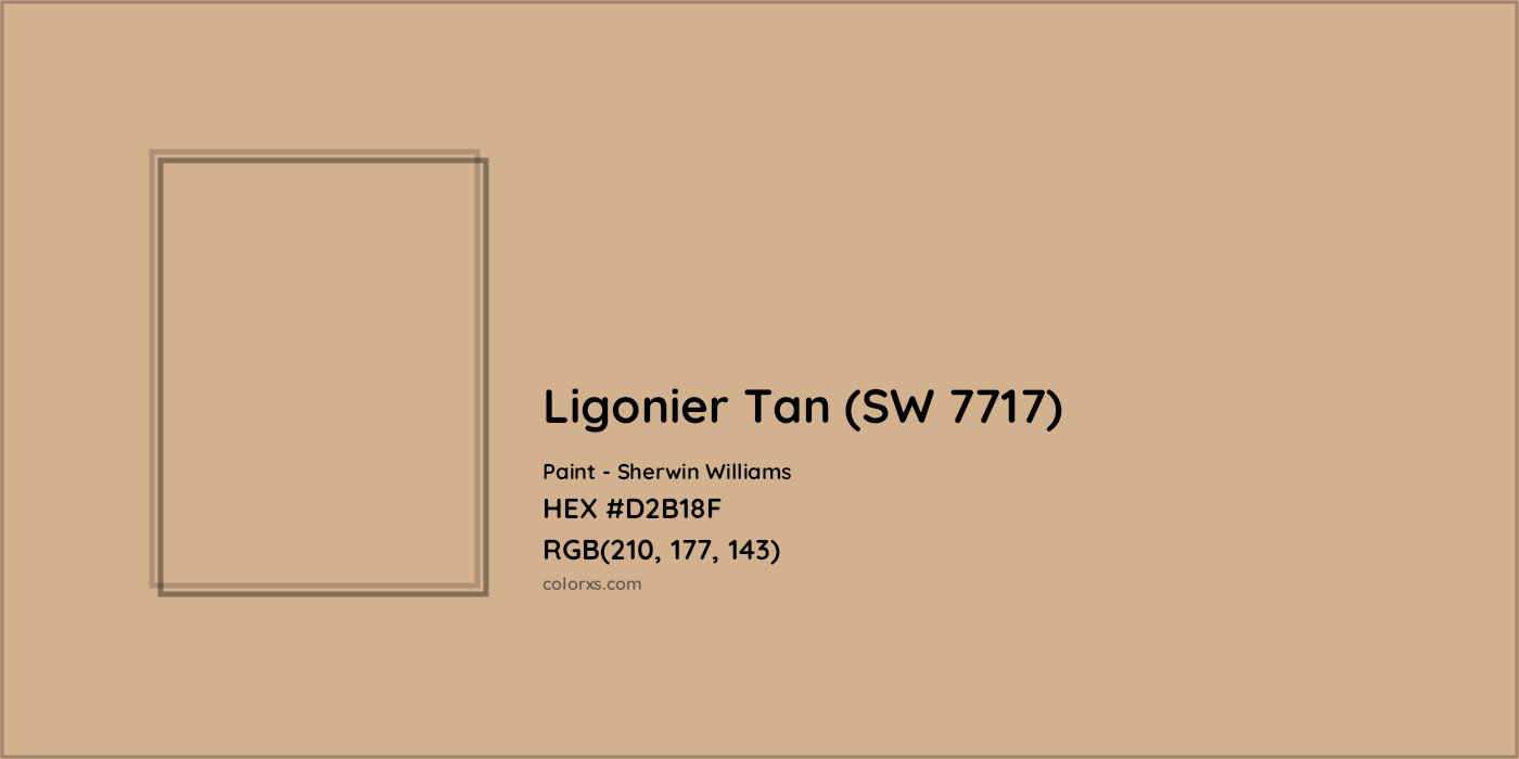 HEX #D2B18F Ligonier Tan (SW 7717) Paint Sherwin Williams - Color Code