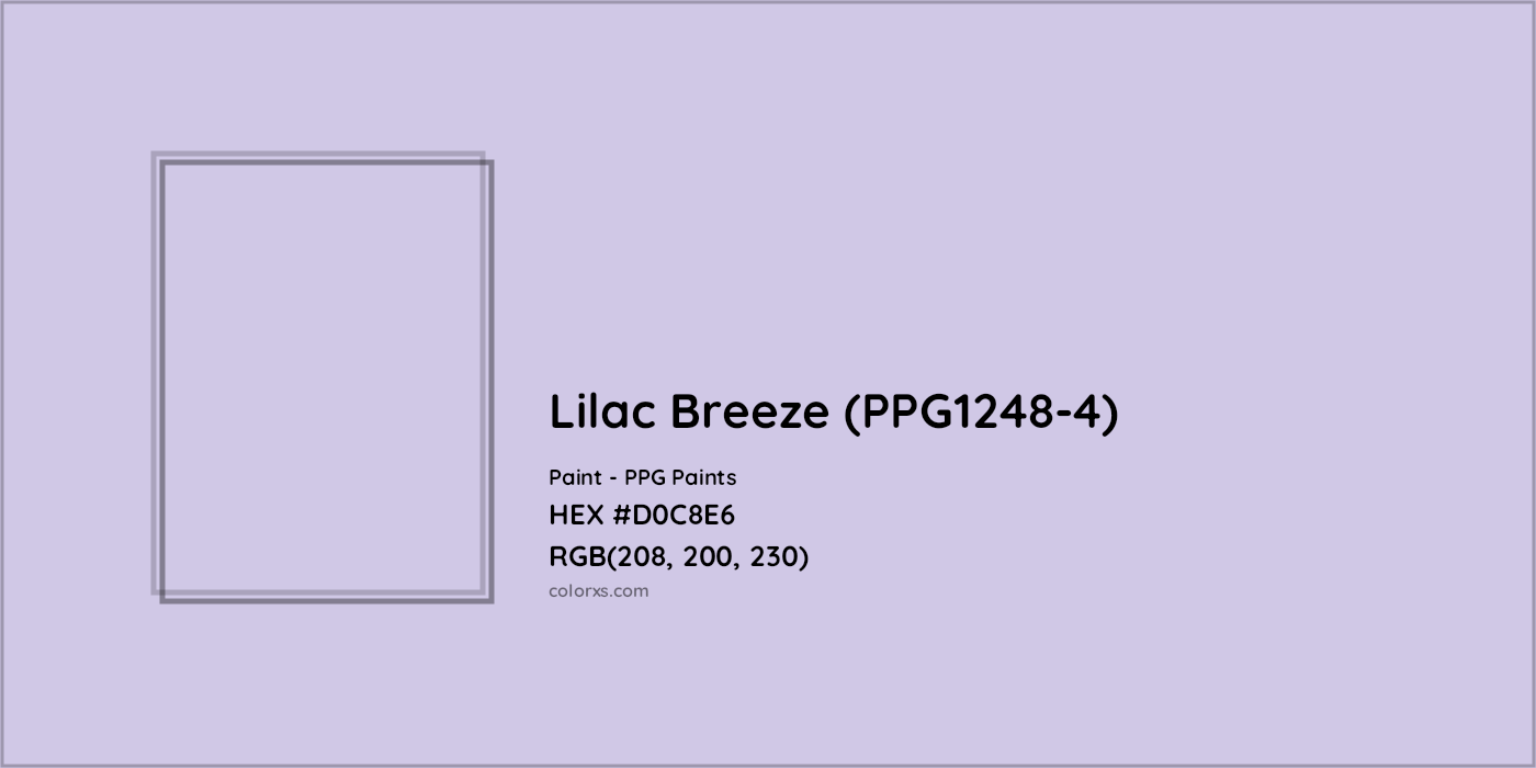 HEX #D0C8E6 Lilac Breeze (PPG1248-4) Paint PPG Paints - Color Code