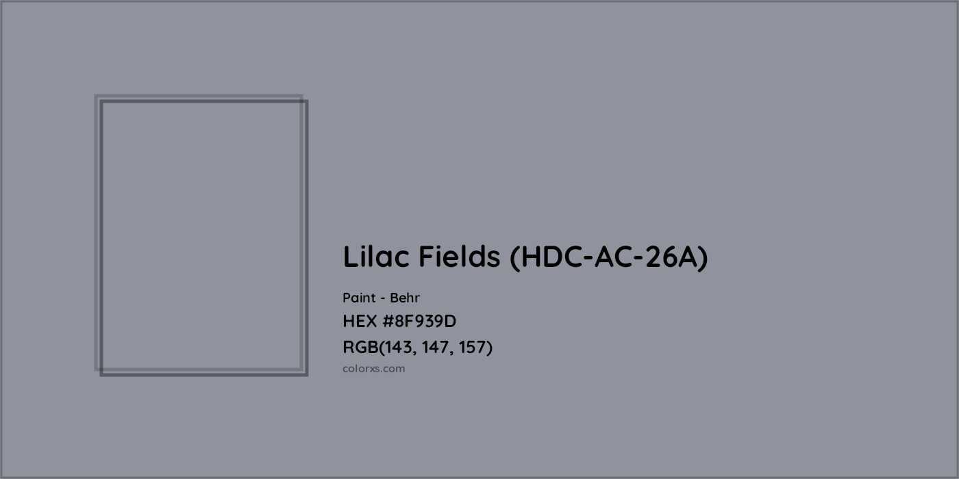 HEX #8F939D Lilac Fields (HDC-AC-26A) Paint Behr - Color Code