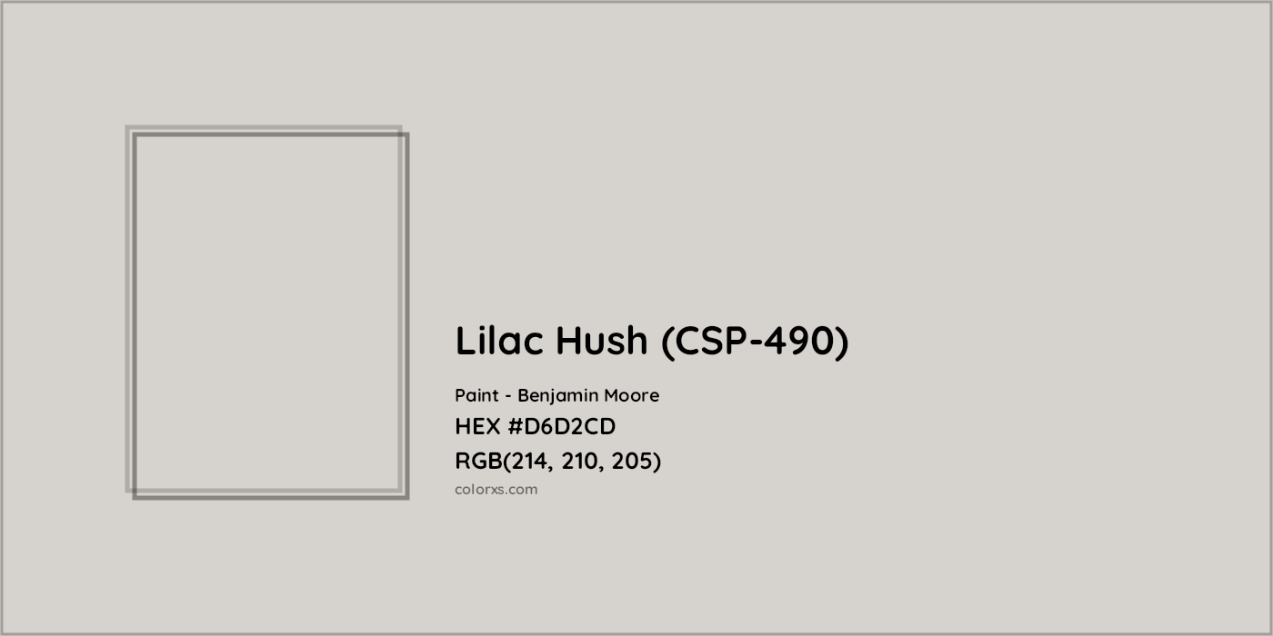 HEX #D6D2CD Lilac Hush (CSP-490) Paint Benjamin Moore - Color Code