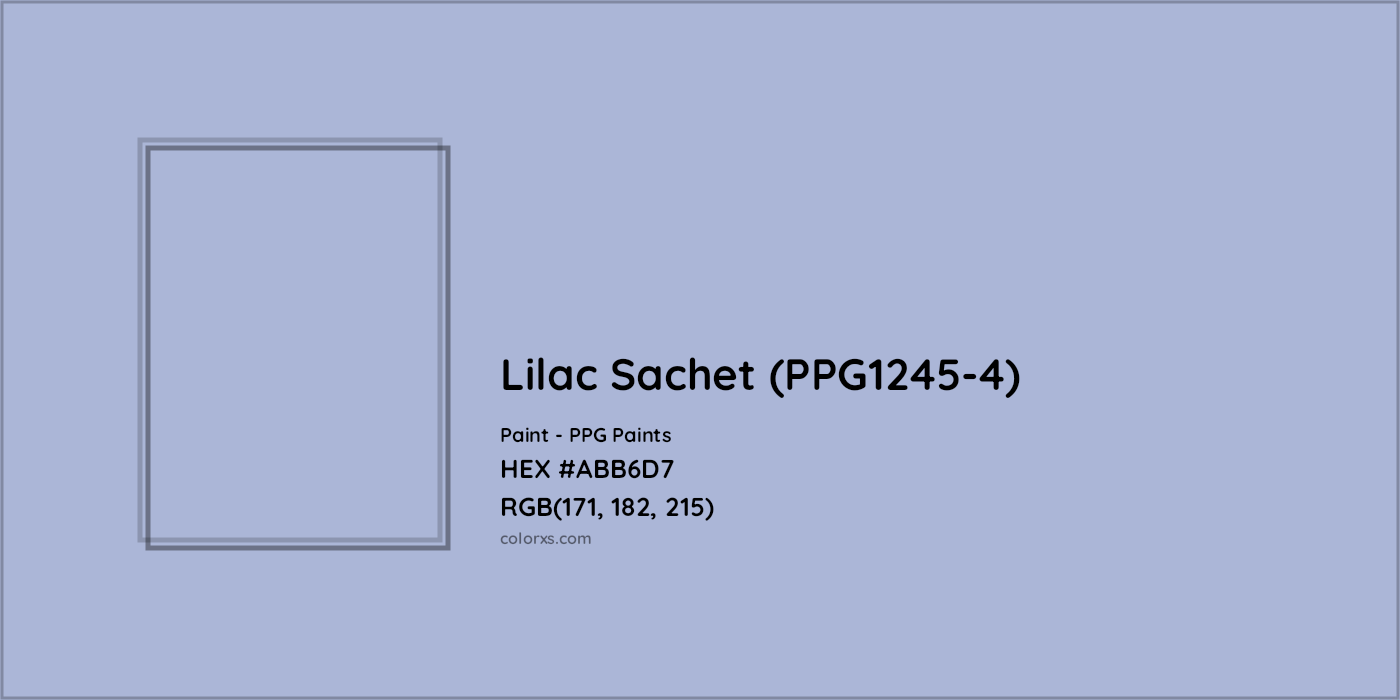 HEX #ABB6D7 Lilac Sachet (PPG1245-4) Paint PPG Paints - Color Code