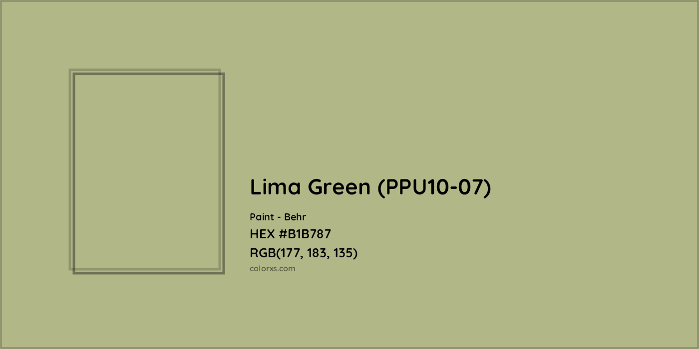 HEX #B1B787 Lima Green (PPU10-07) Paint Behr - Color Code