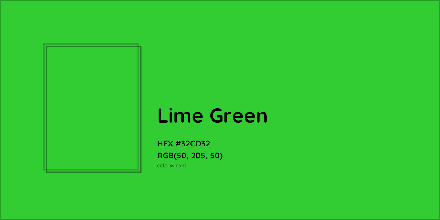 HEX #32CD32 Lime Green Color - Color Code