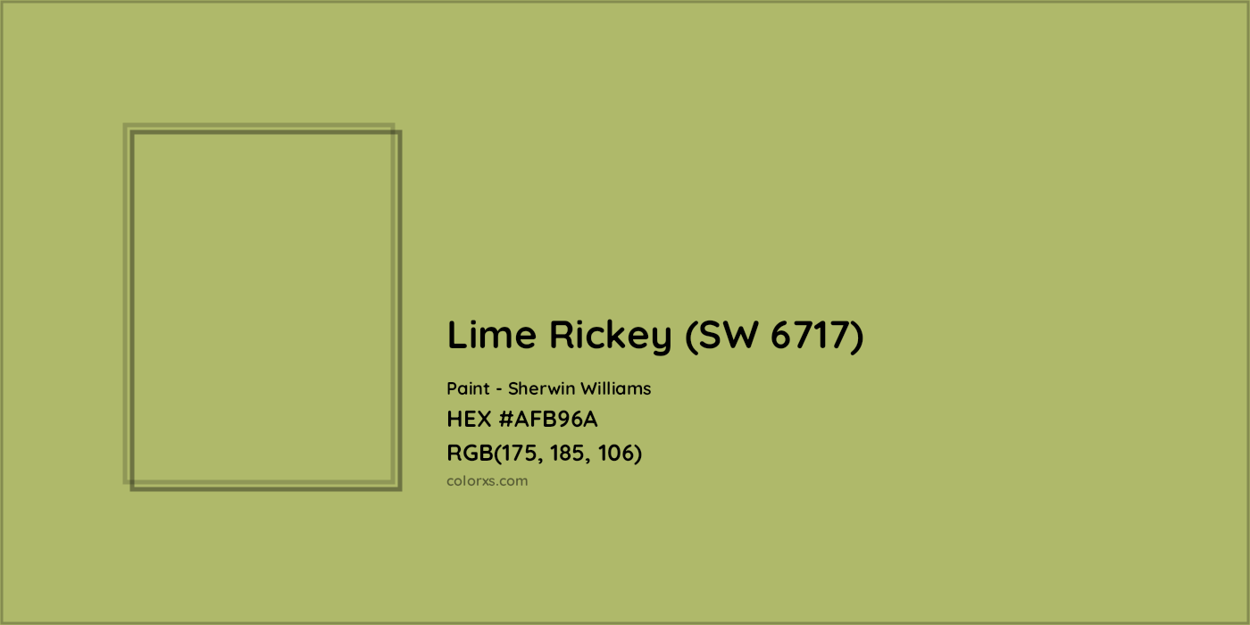 HEX #AFB96A Lime Rickey (SW 6717) Paint Sherwin Williams - Color Code