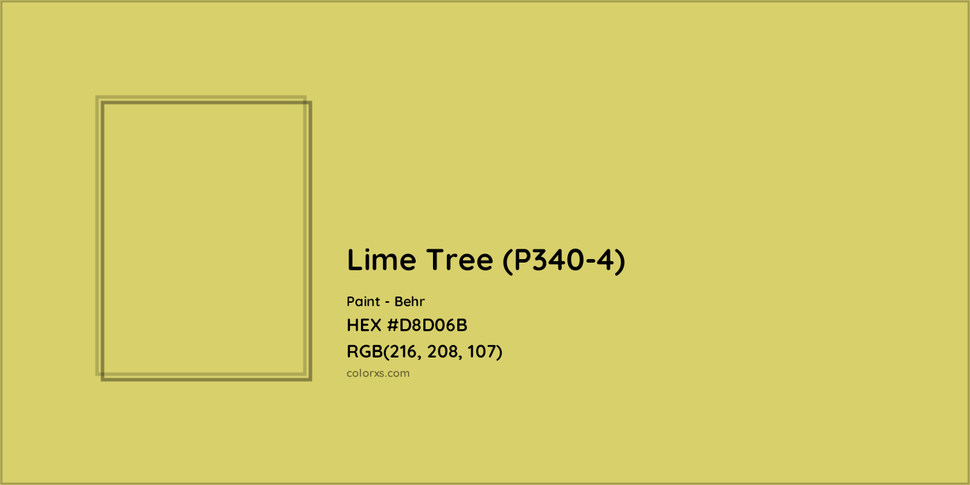 HEX #D8D06B Lime Tree (P340-4) Paint Behr - Color Code