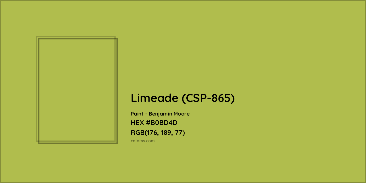 HEX #B0BD4D Limeade (CSP-865) Paint Benjamin Moore - Color Code
