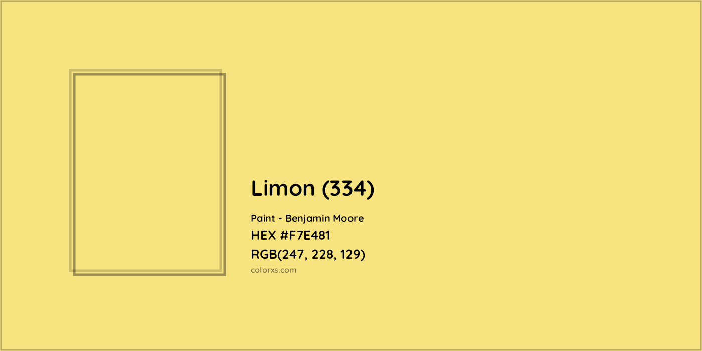 HEX #F7E481 Limon (334) Paint Benjamin Moore - Color Code