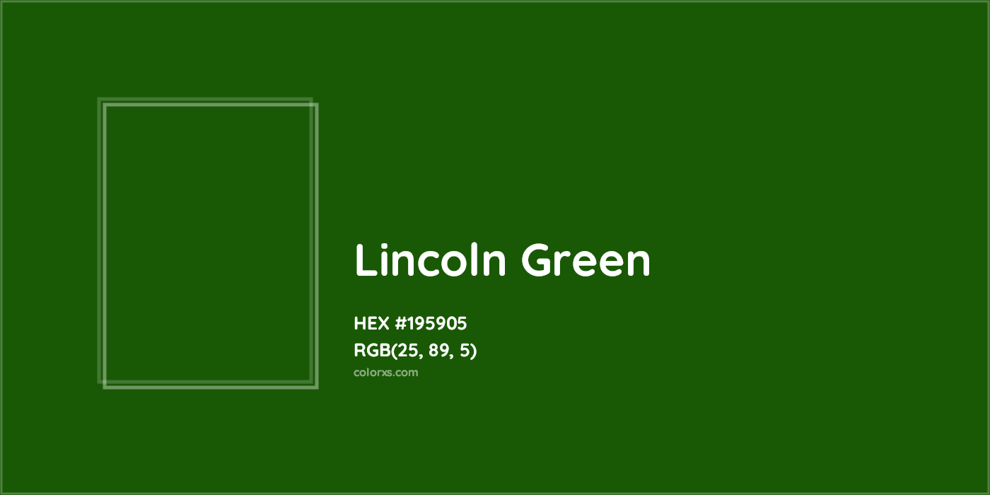 HEX #195905 Lincoln green Color - Color Code