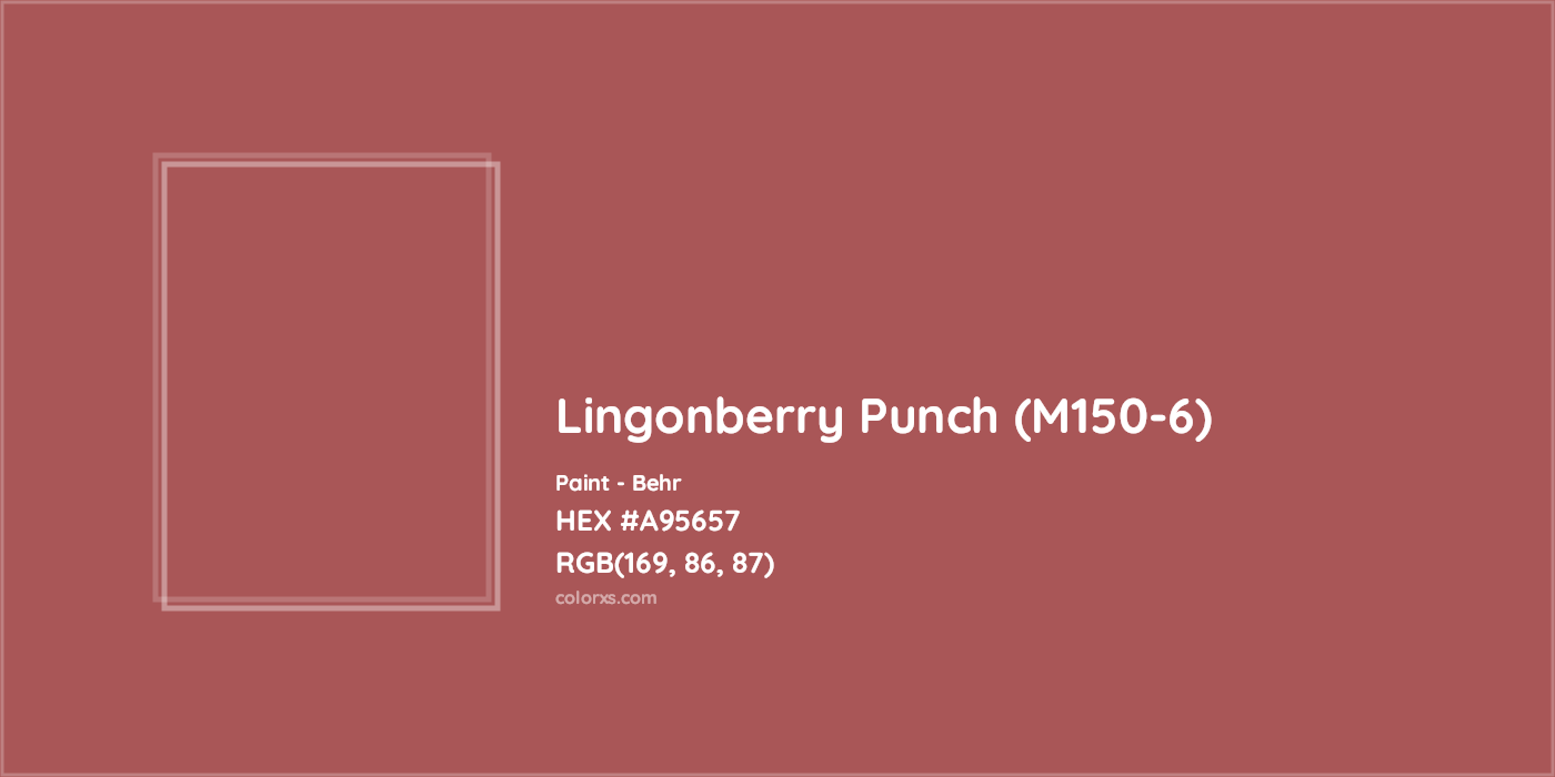 HEX #A95657 Lingonberry Punch (M150-6) Paint Behr - Color Code