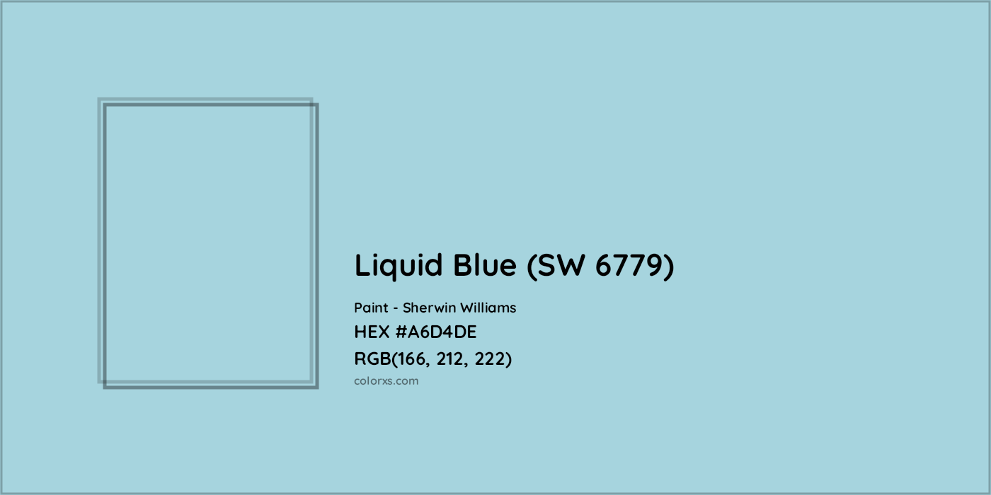 HEX #A6D4DE Liquid Blue (SW 6779) Paint Sherwin Williams - Color Code