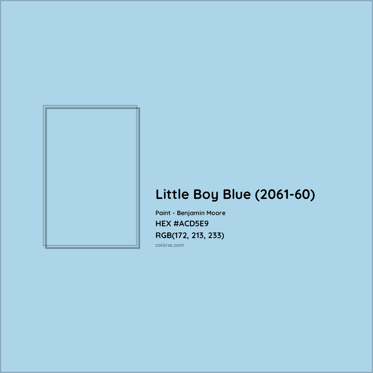 HEX #ACD5E9 Little Boy Blue (2061-60) Paint Benjamin Moore - Color Code