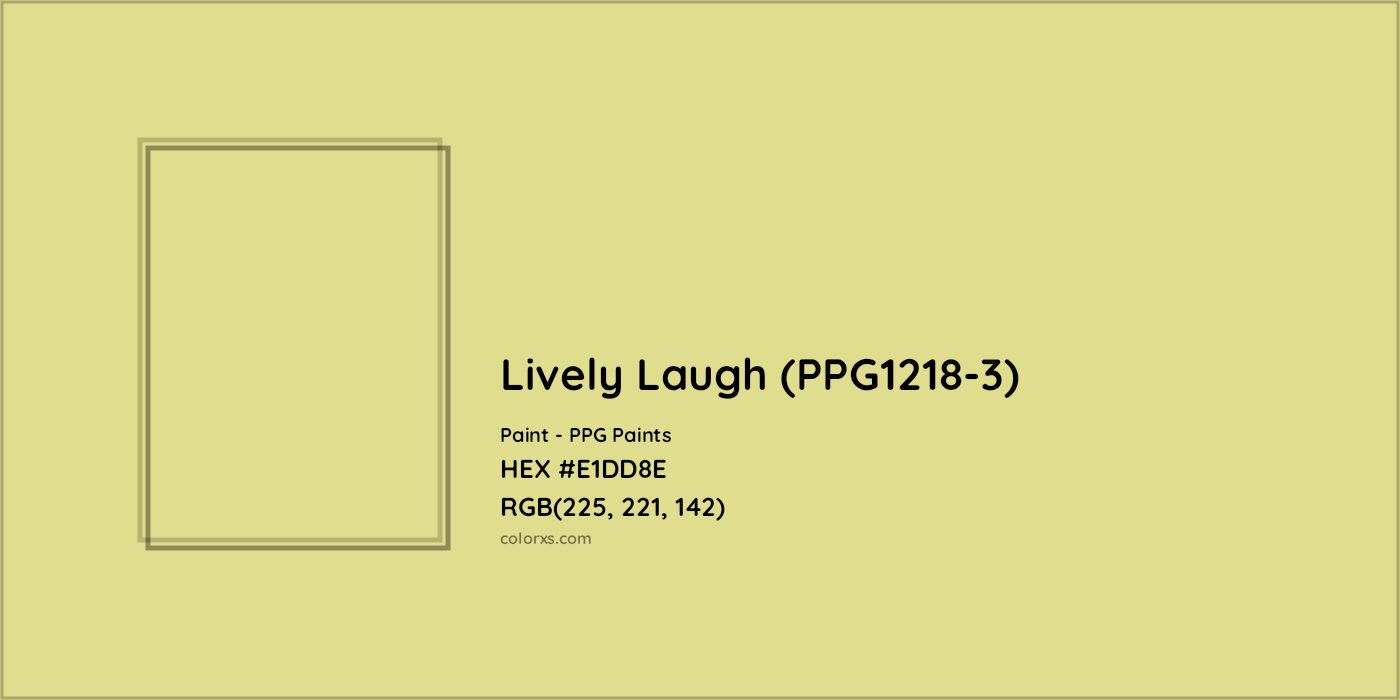 HEX #E1DD8E Lively Laugh (PPG1218-3) Paint PPG Paints - Color Code