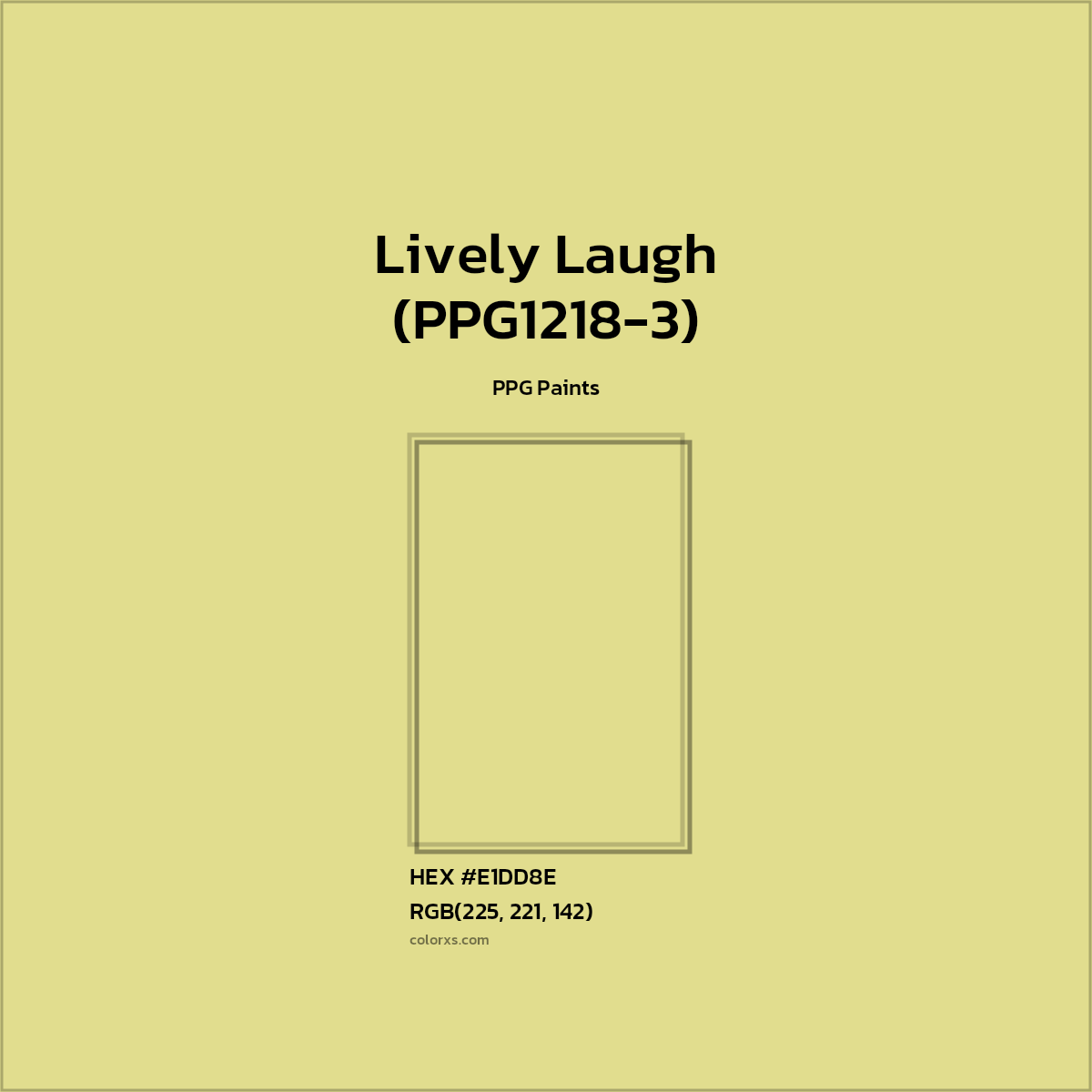 HEX #E1DD8E Lively Laugh (PPG1218-3) Paint PPG Paints - Color Code