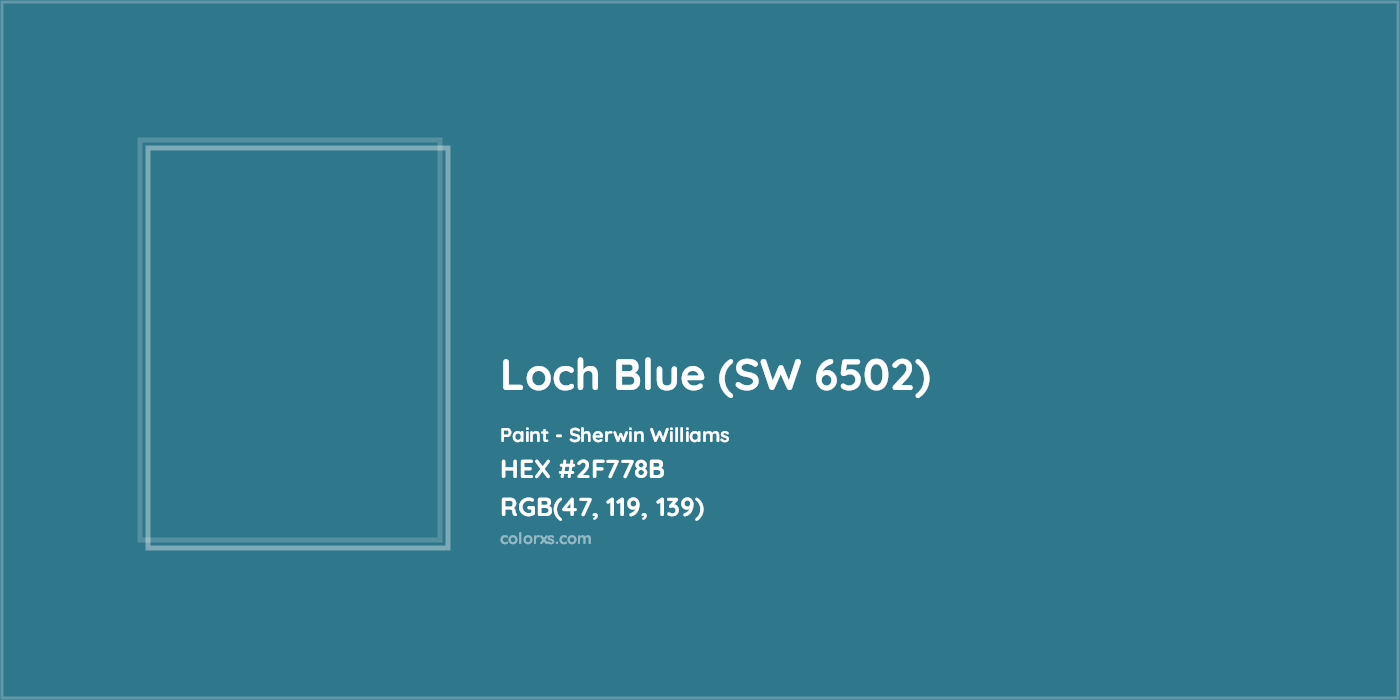 HEX #2F778B Loch Blue (SW 6502) Paint Sherwin Williams - Color Code