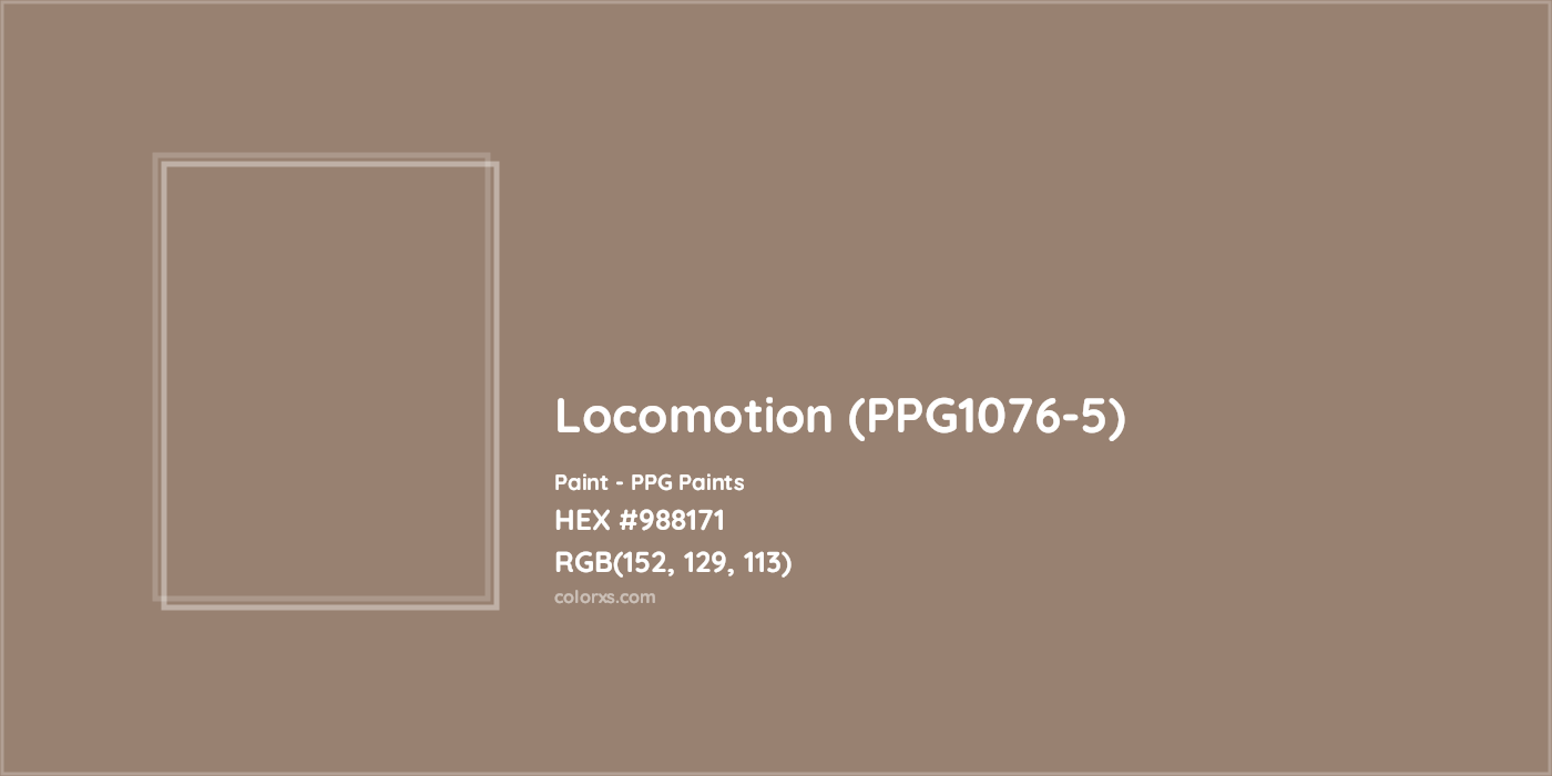 HEX #988171 Locomotion (PPG1076-5) Paint PPG Paints - Color Code