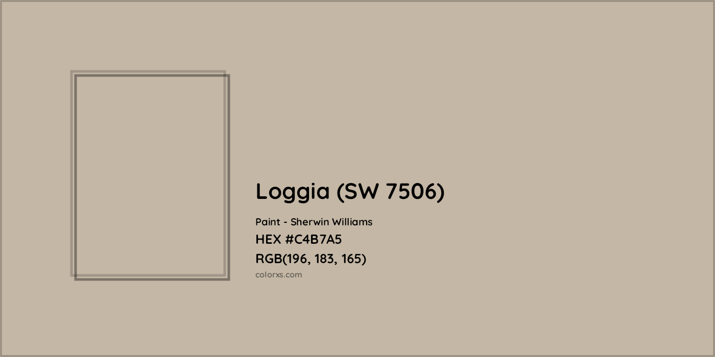 HEX #C4B7A5 Loggia (SW 7506) Paint Sherwin Williams - Color Code