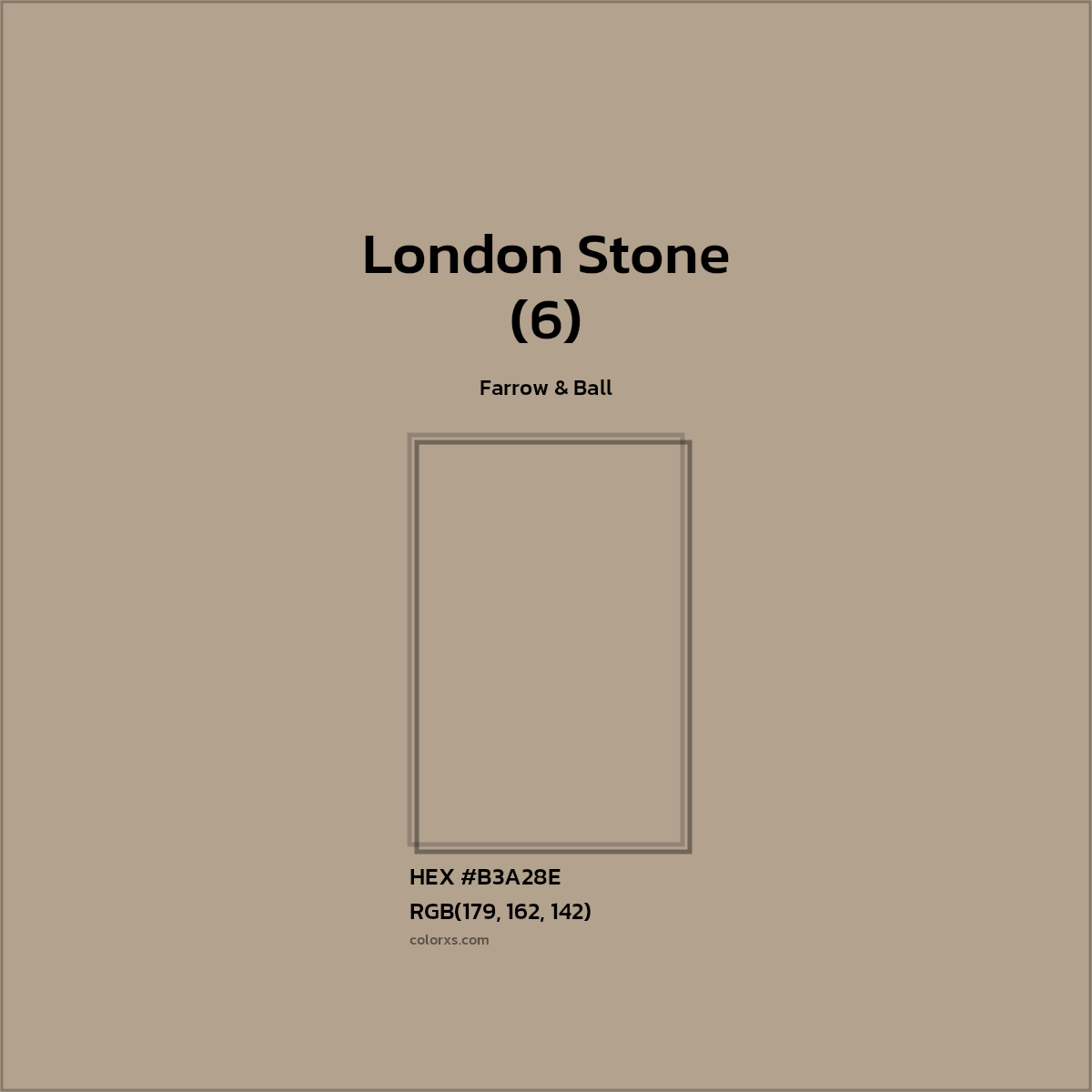 HEX #B3A28E London Stone (6) Paint Farrow & Ball - Color Code
