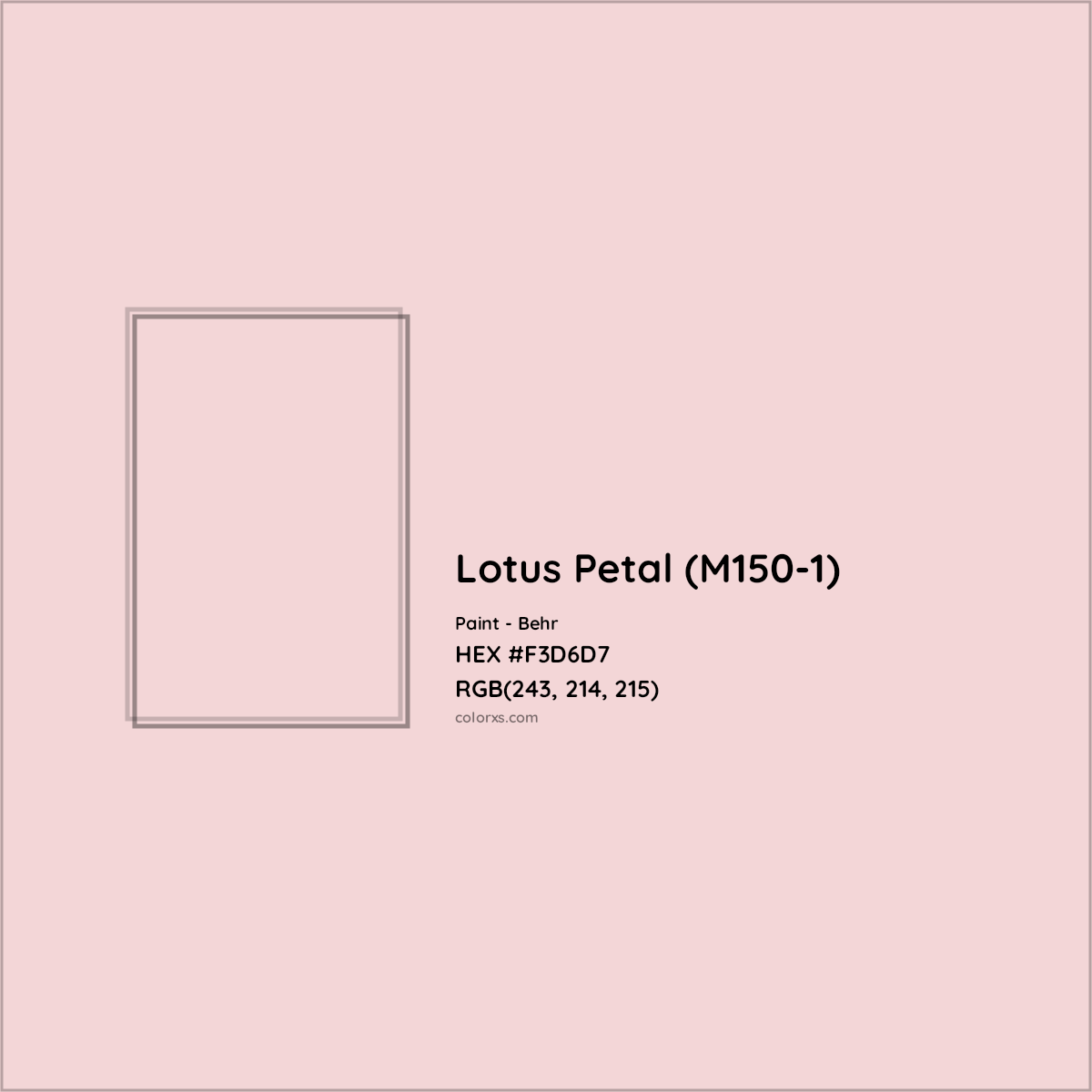 HEX #F3D6D7 Lotus Petal (M150-1) Paint Behr - Color Code