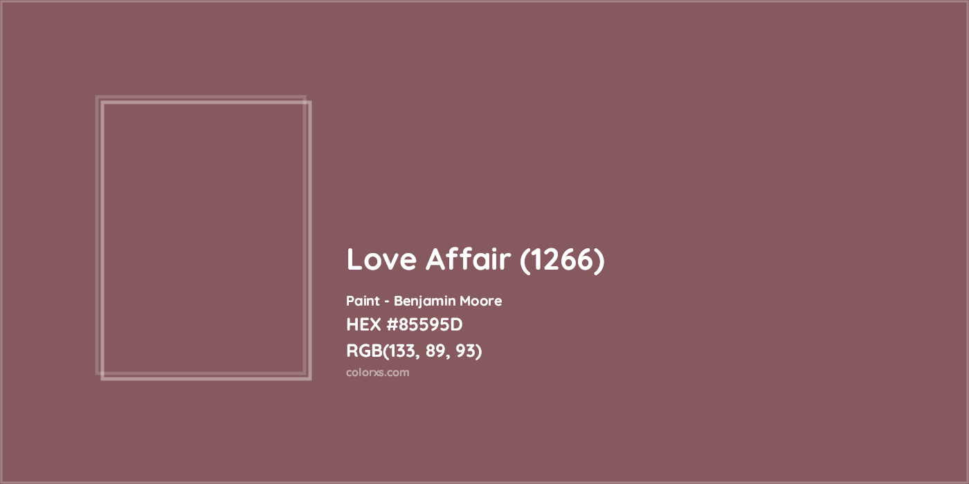 HEX #85595D Love Affair (1266) Paint Benjamin Moore - Color Code