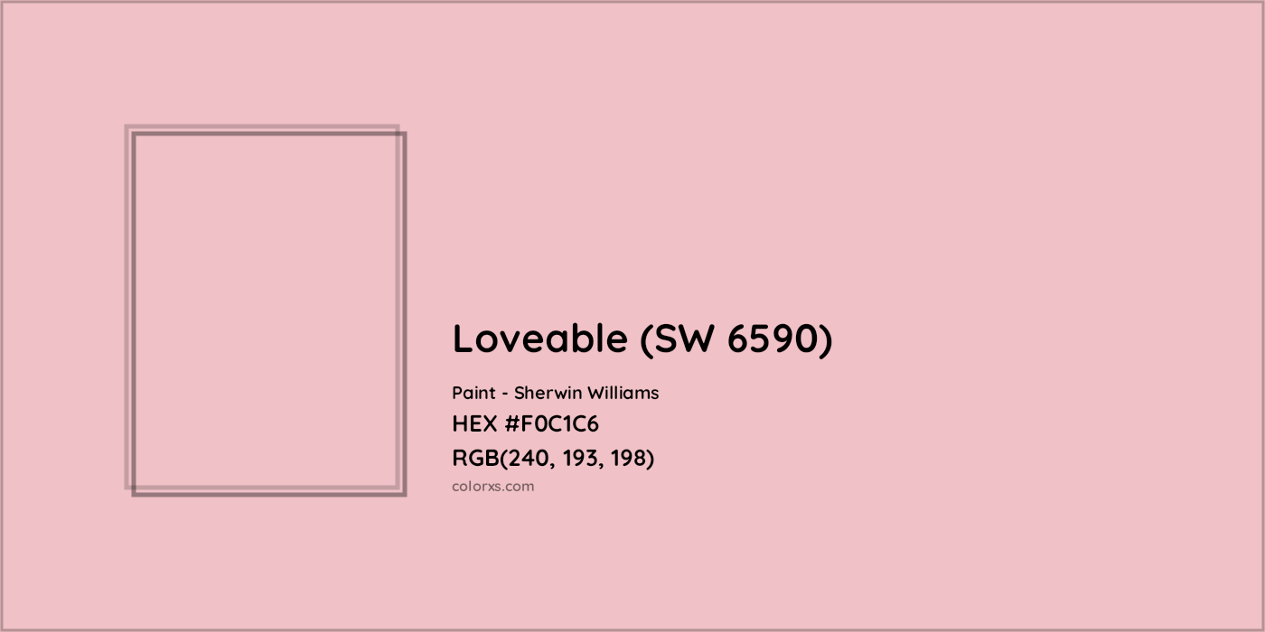 HEX #F0C1C6 Loveable (SW 6590) Paint Sherwin Williams - Color Code