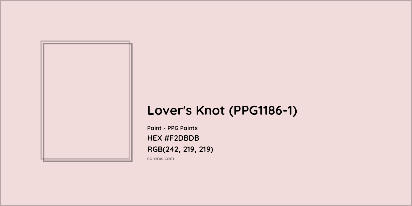 HEX #F2DBDB Lover's Knot (PPG1186-1) Paint PPG Paints - Color Code