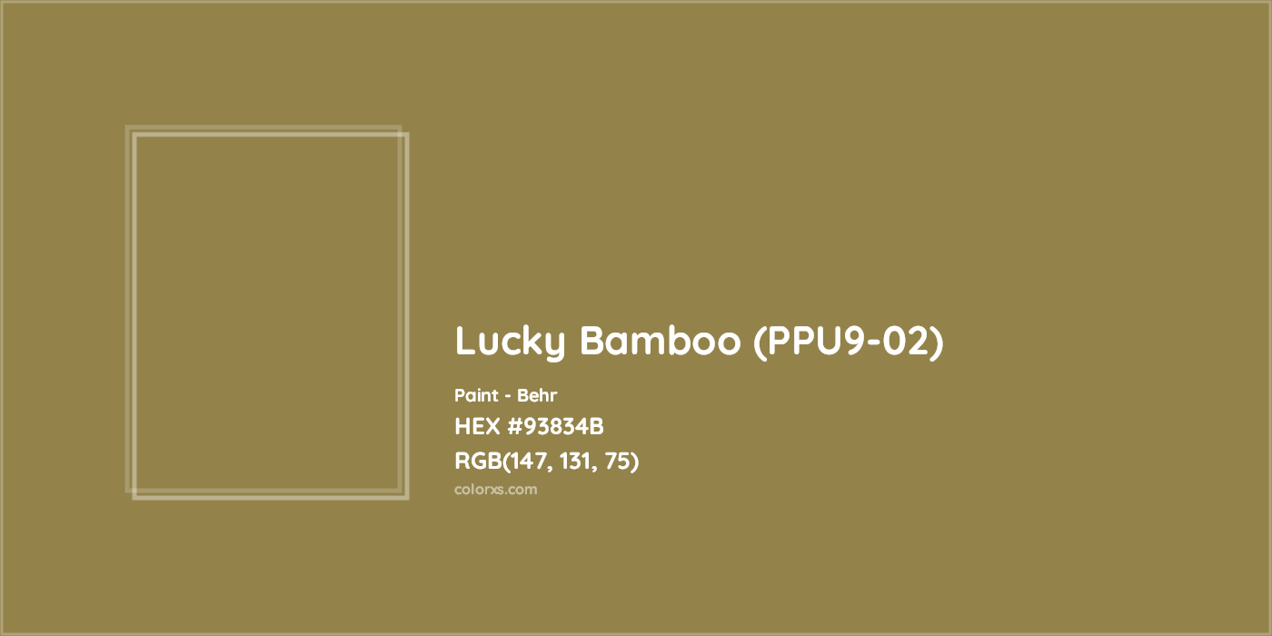 HEX #93834B Lucky Bamboo (PPU9-02) Paint Behr - Color Code