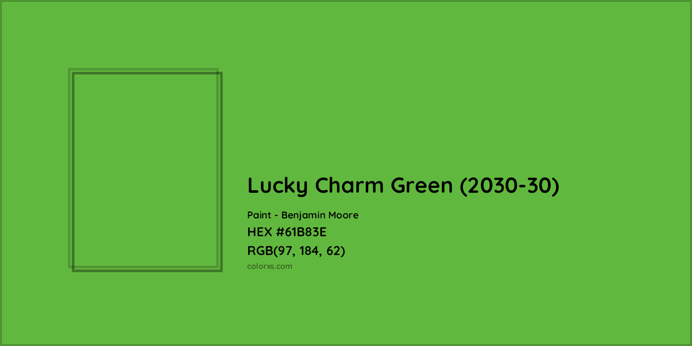 HEX #61B83E Lucky Charm Green (2030-30) Paint Benjamin Moore - Color Code